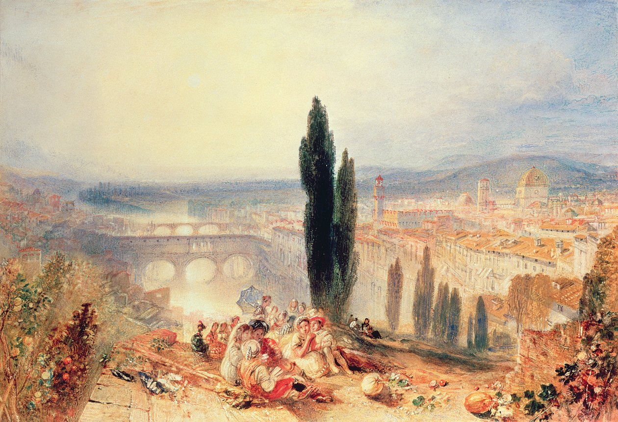 Florence vanaf nabij San Miniato, 1828 door Joseph Mallord William Turner