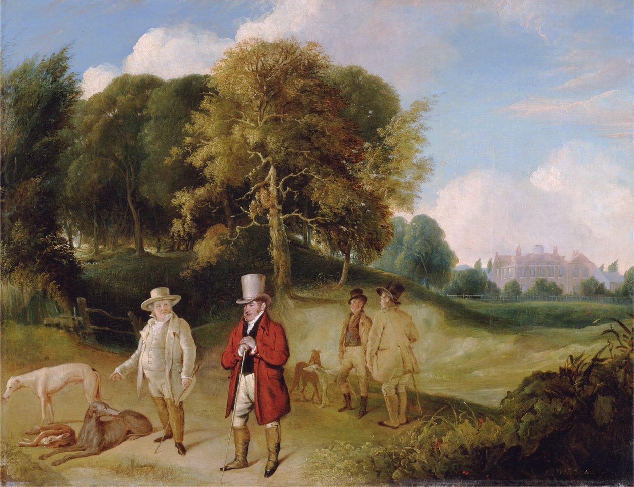 J.M.W. Turner en Walter Fawkes in Farnley Hall door Joseph Mallord William Turner