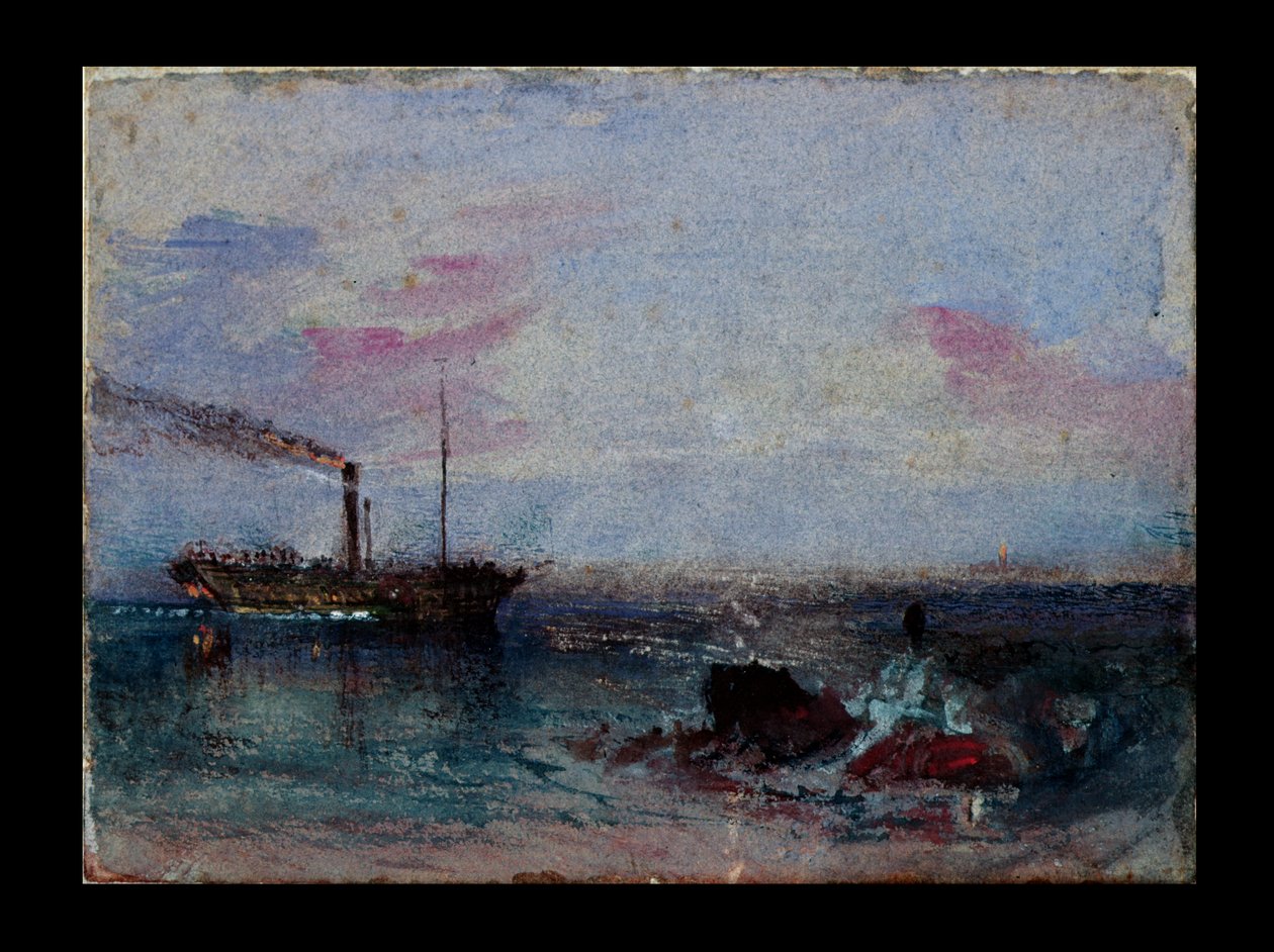 Zeegezicht met een Boot door Joseph Mallord William Turner