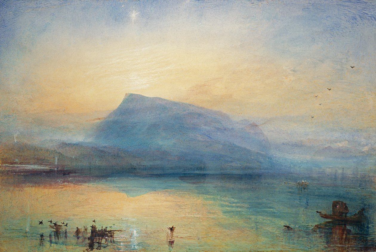 De Blauwe Rigi: Meer van Luzern - Zonsopgang, 1842 door Joseph Mallord William Turner
