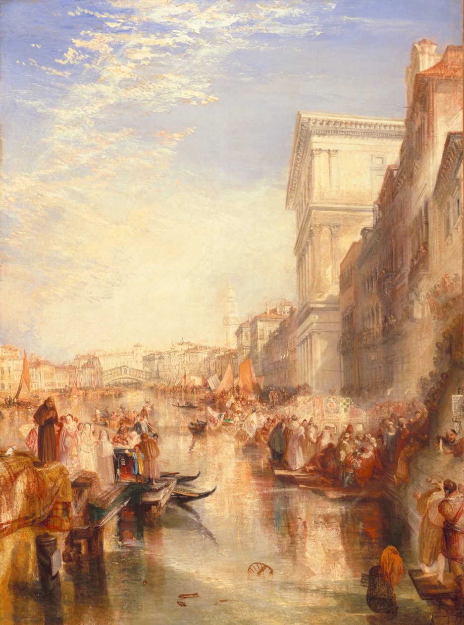 Het Grote Kanaal: Scène - een straat in Venetië, c.1837 door Joseph Mallord William Turner