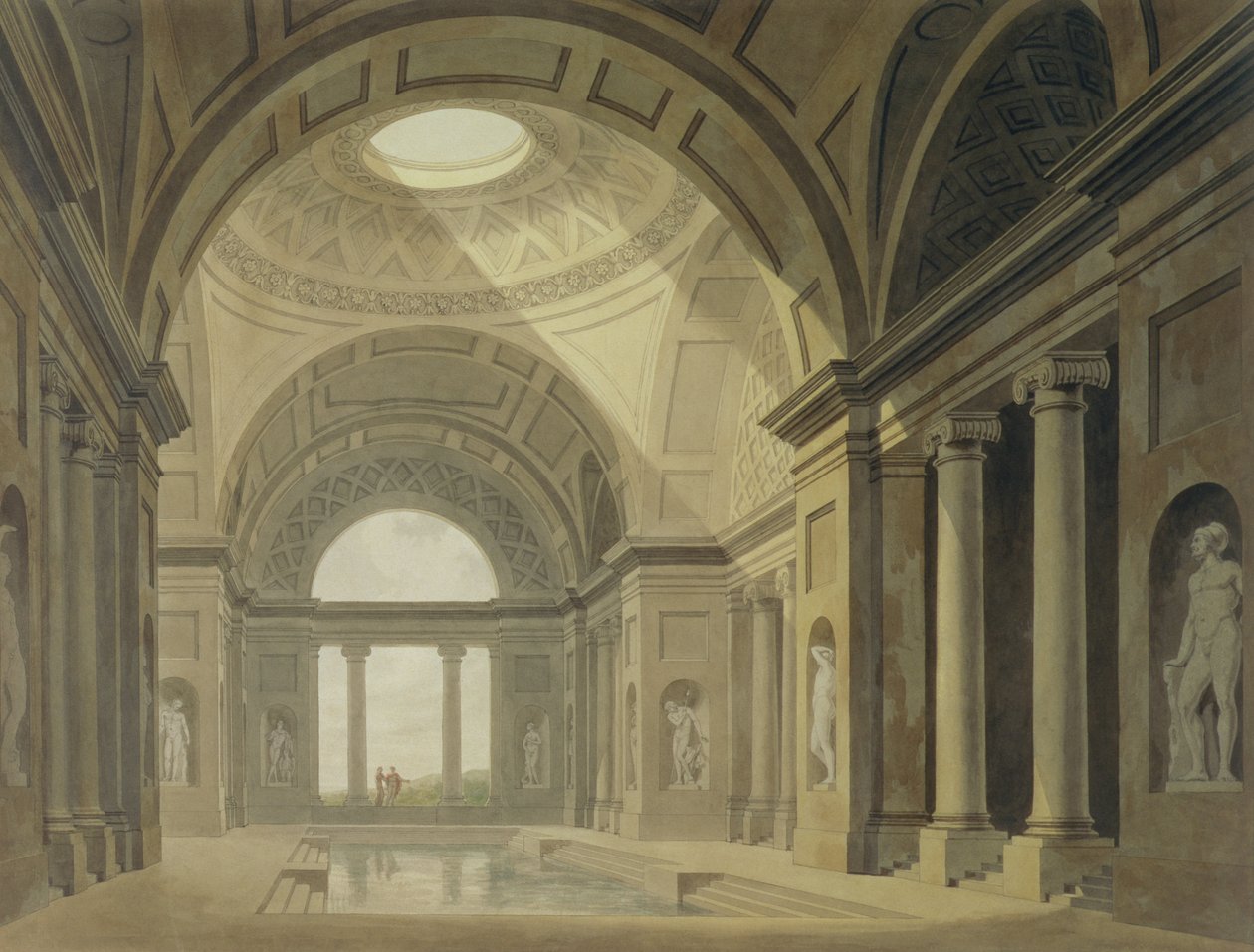 Oude baden door Joseph Nash
