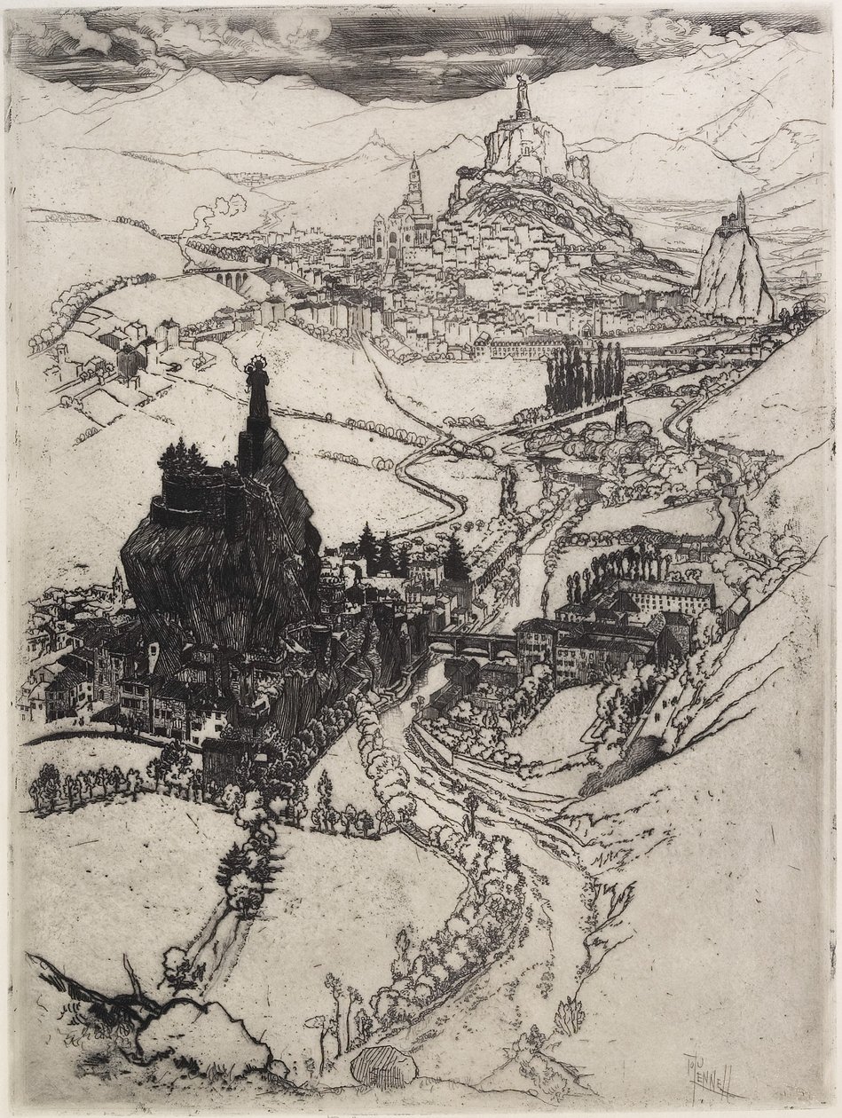 Le Puy, derde plaat, 1894 door Joseph Pennell