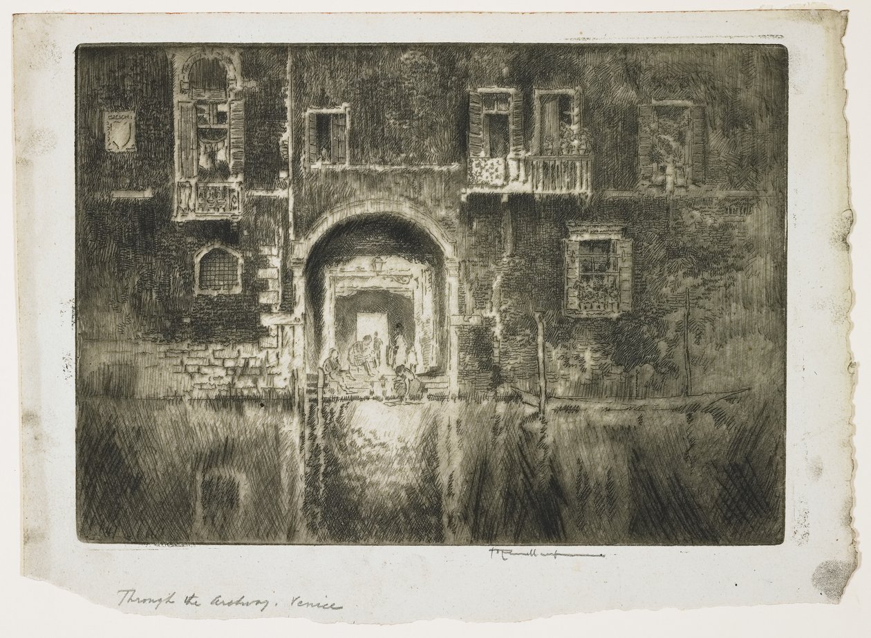 Bij de Abazzia, Venetië, 1883 door Joseph Pennell