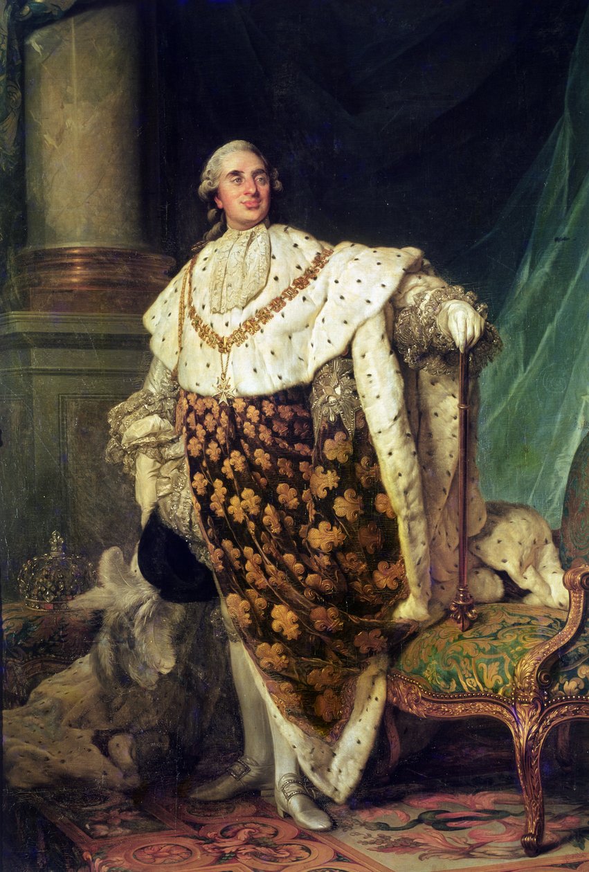 Volledig portret van Lodewijk XVI (1754-1793), Koning van Frankrijk en Navarra door Joseph Siffred Duplessis