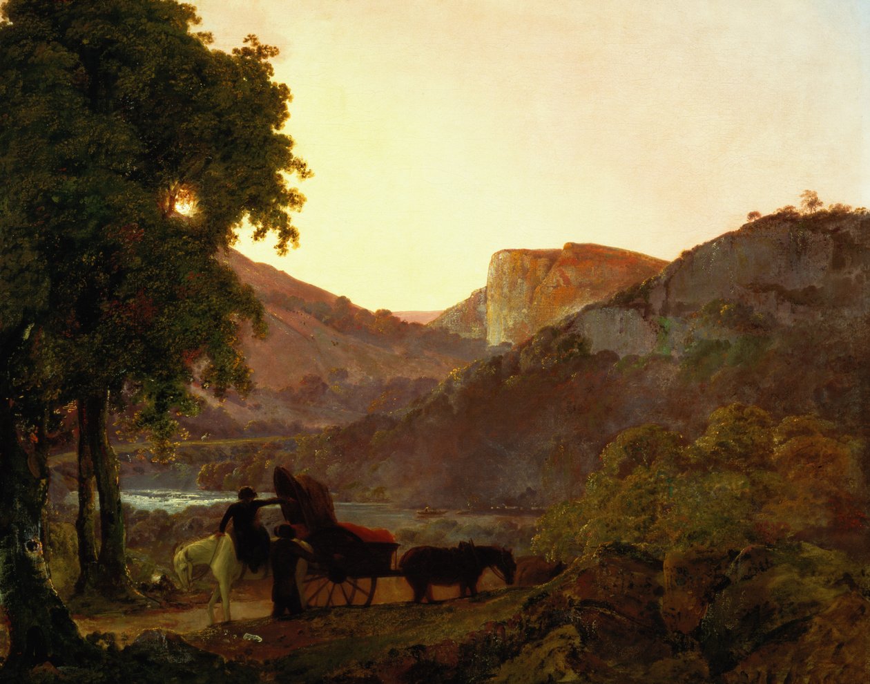 Landschap door Joseph Wright of Derby