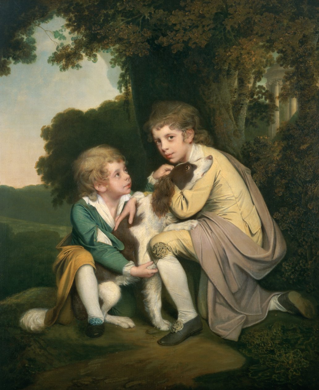 Thomas en Joseph Pickford als kinderen, c.1777-9 door Joseph Wright of Derby