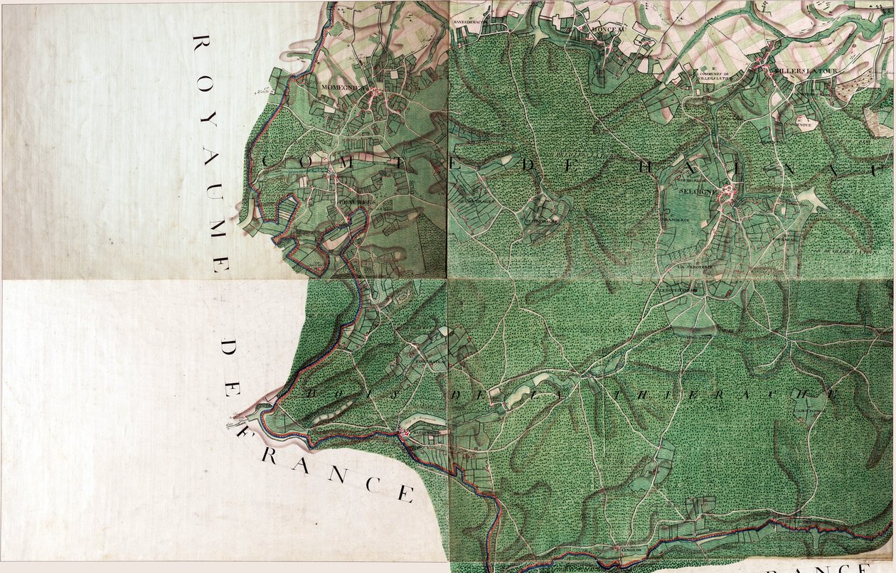 Kaart van Seloigne - Seloignes, België door Joseph de Ferraris