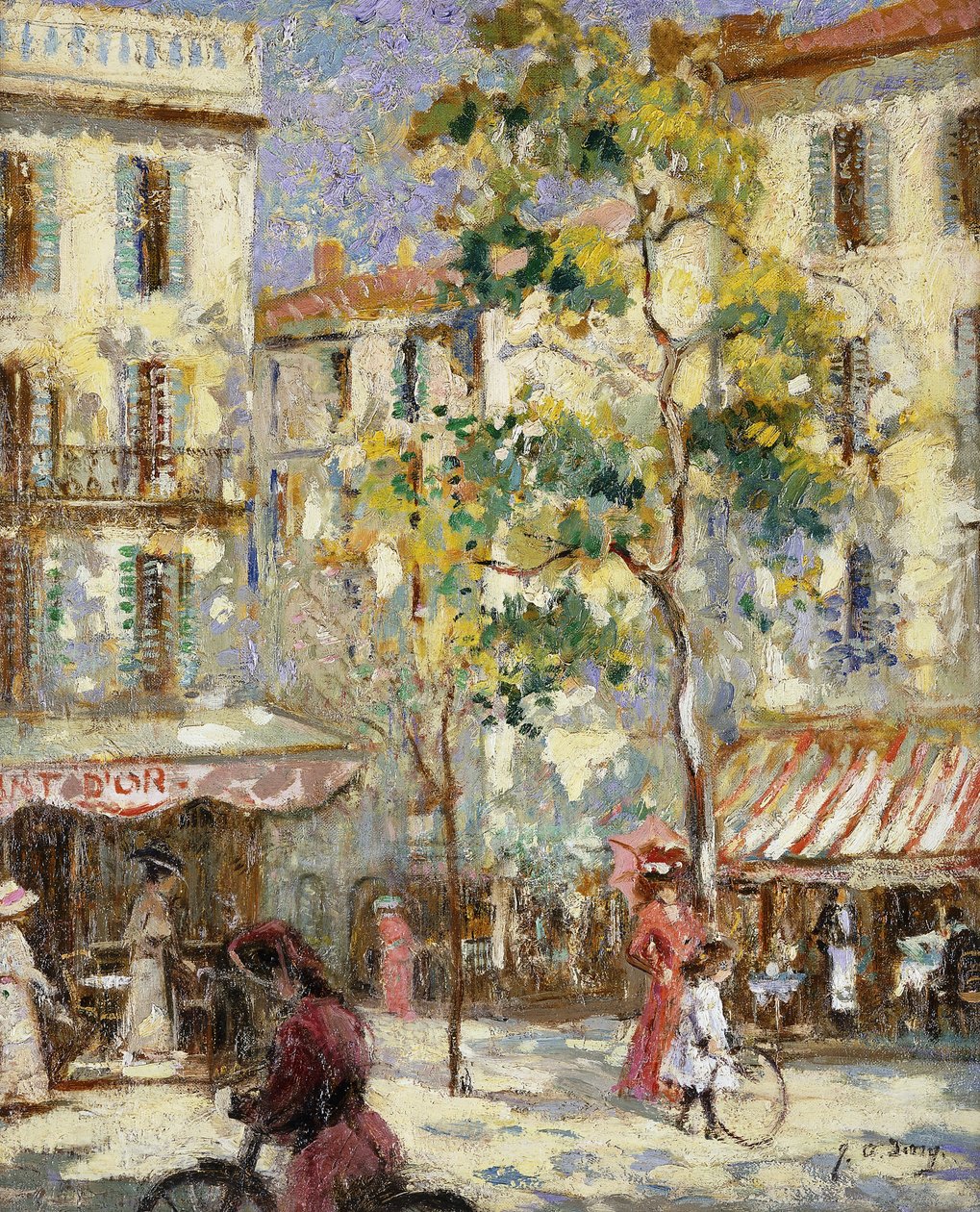 Straatscène in Parijs door Joseph Alfred Terry