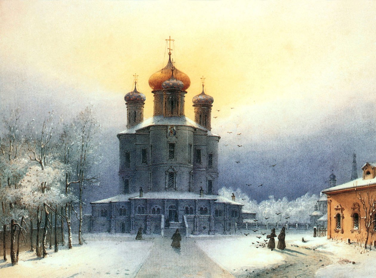 Donskoy Klooster, 1850s door Joseph Andreas Weiss
