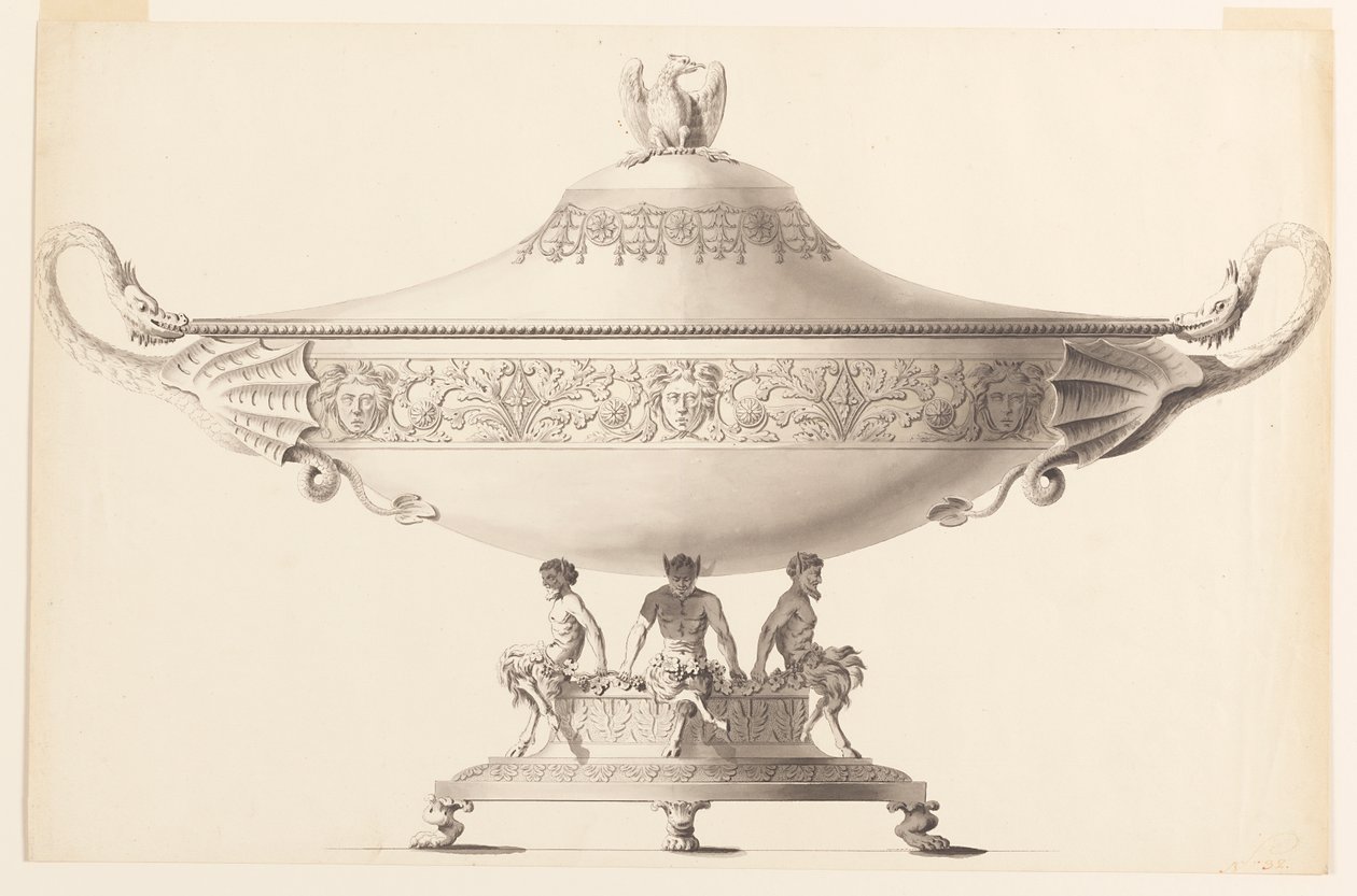 Ontwerp voor een terrine door Joseph Anton Seethaler Ii