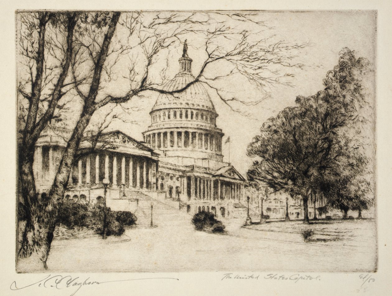 Het Capitool van de Verenigde Staten door Joseph C. Claghorn