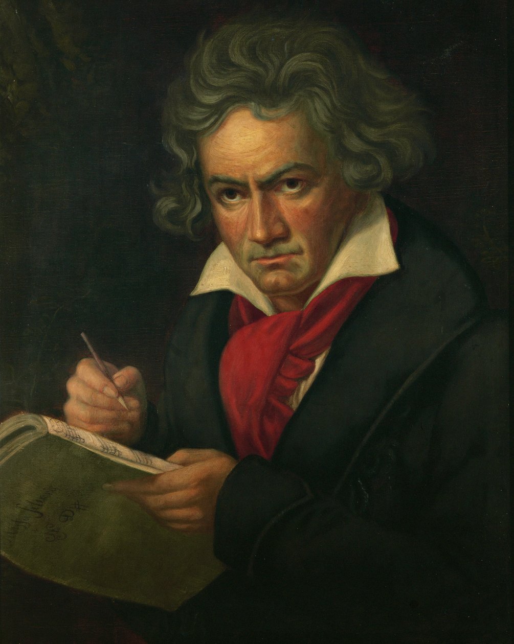 Ludwig van Beethoven ... (olieverf op doek) door Joseph Carl Stieler