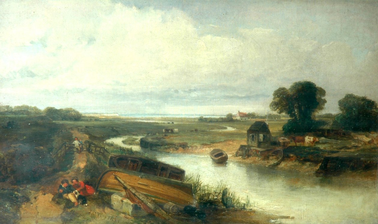 Een getijdenrivier door Joseph Clayton Bentley