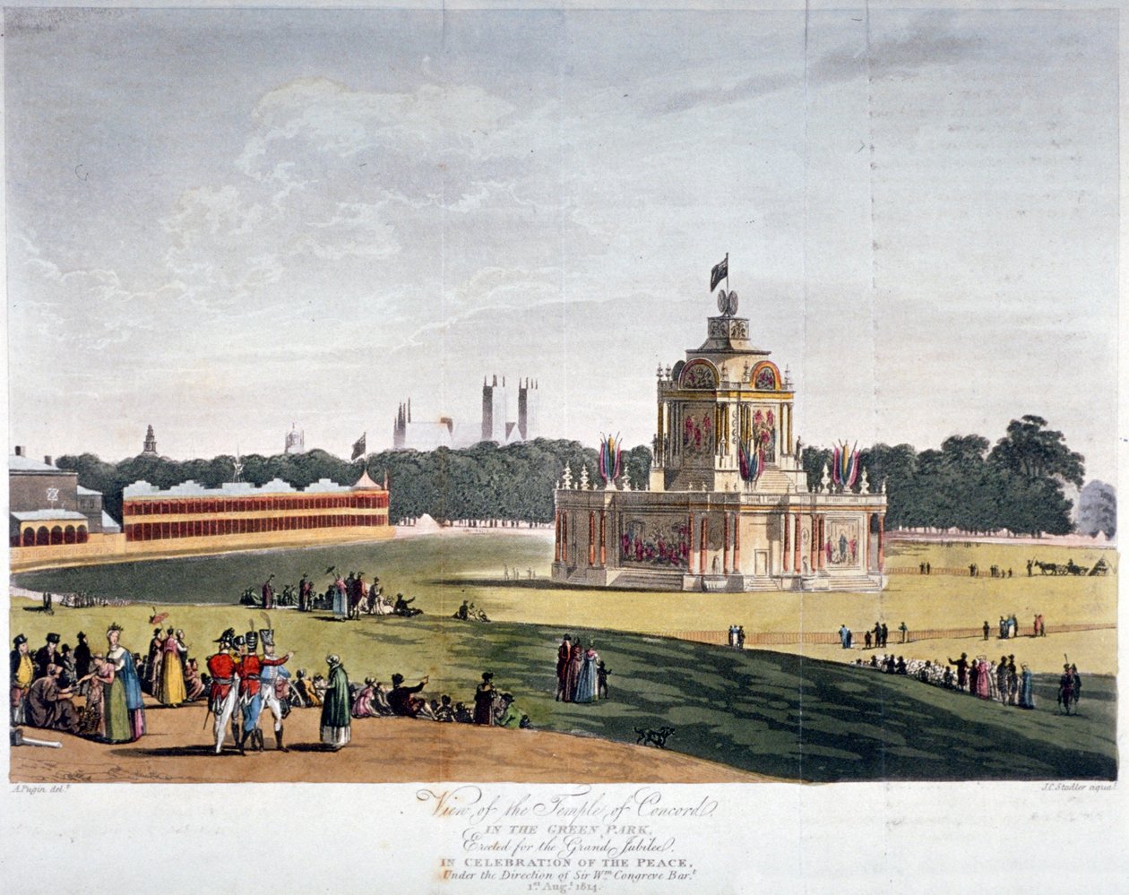 Green Park, Westminster, Londen, 1814 door Joseph Constantine Stadler