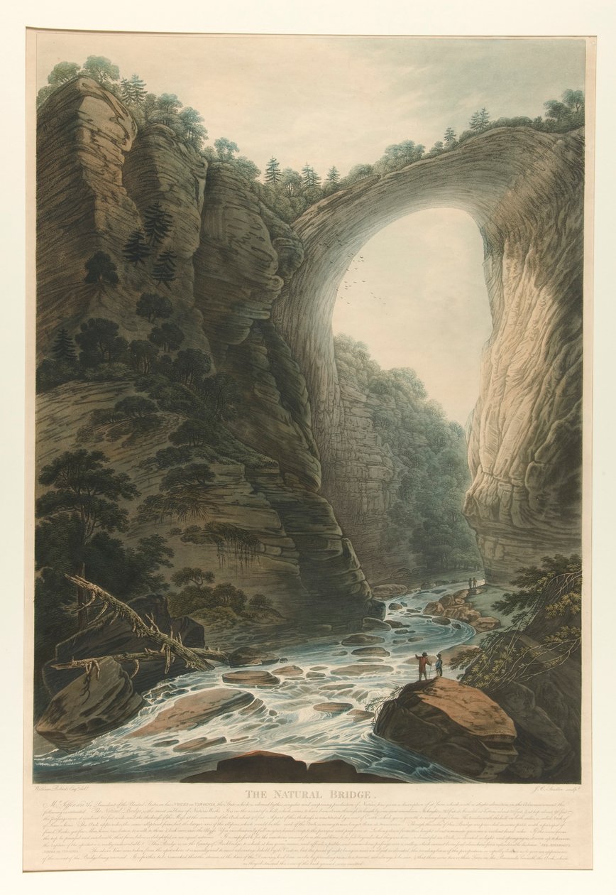 De natuurlijke brug (Va.) door Joseph Constantine Stadler