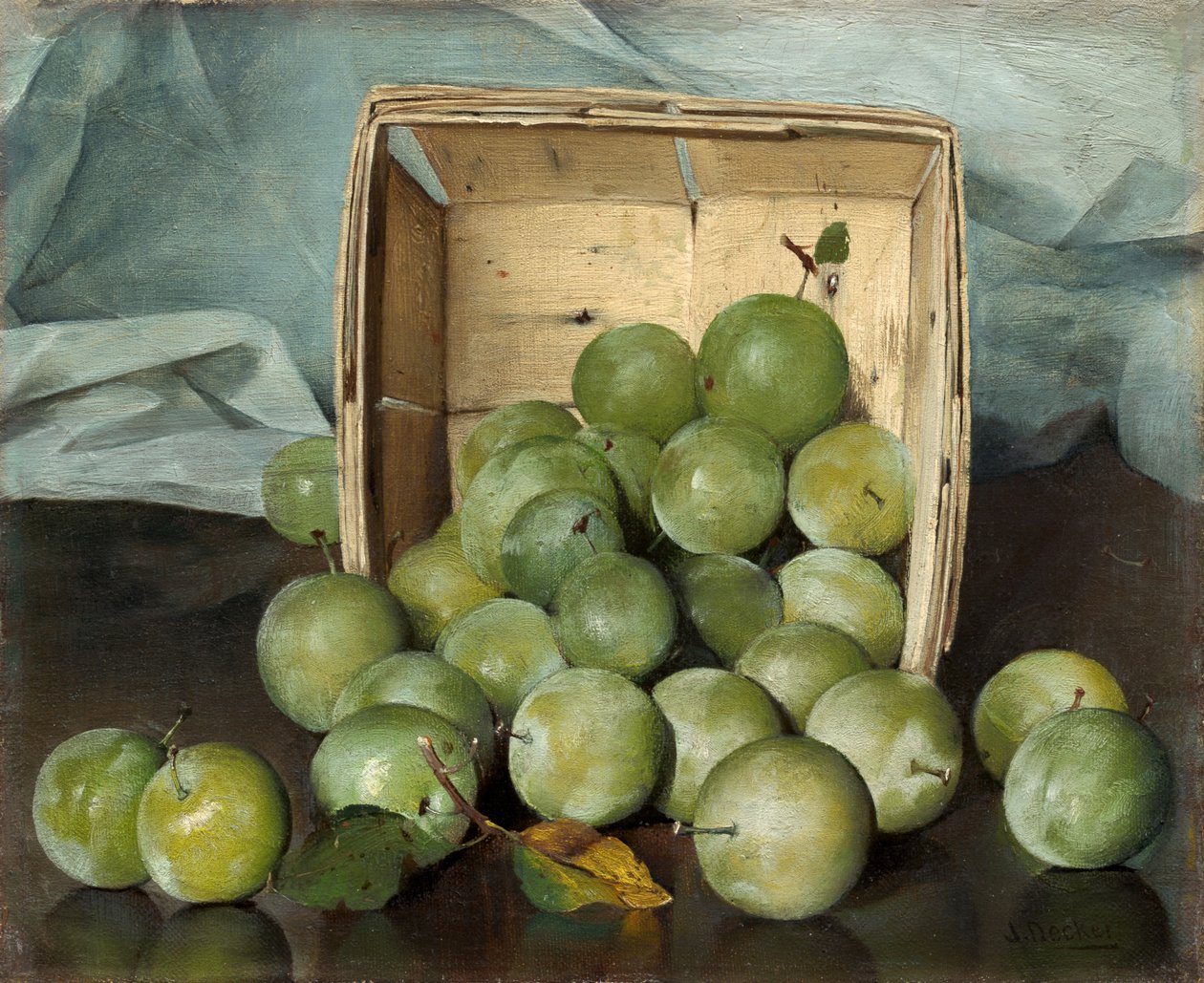 Groene pruimen door Joseph Decker