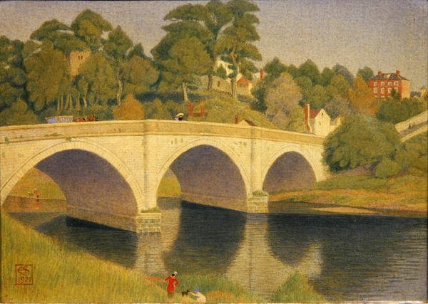 Dinham Bridge, Ludlow door Joseph Edward Southall