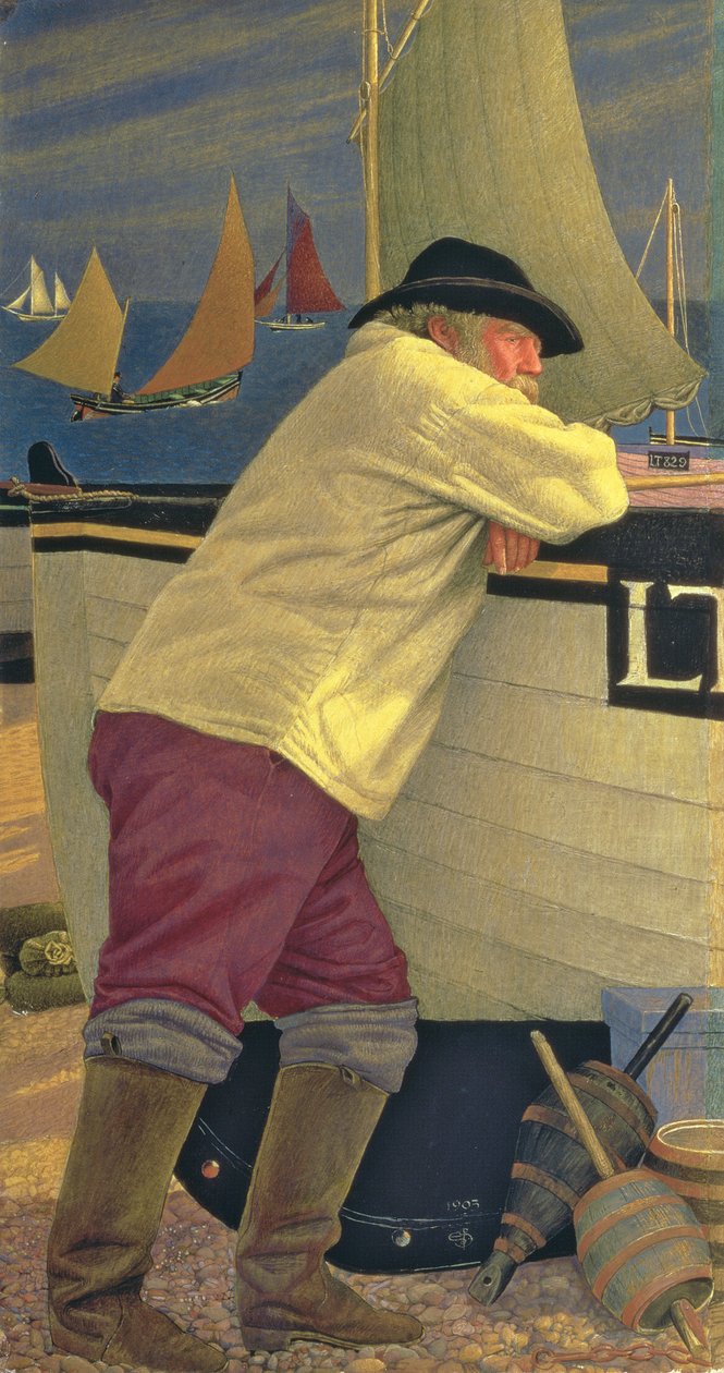 De oude visser door Joseph Edward Southall
