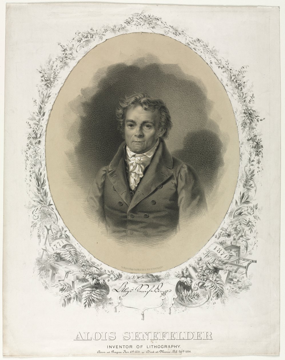Alois Senefelder door Joseph F. Knapp
