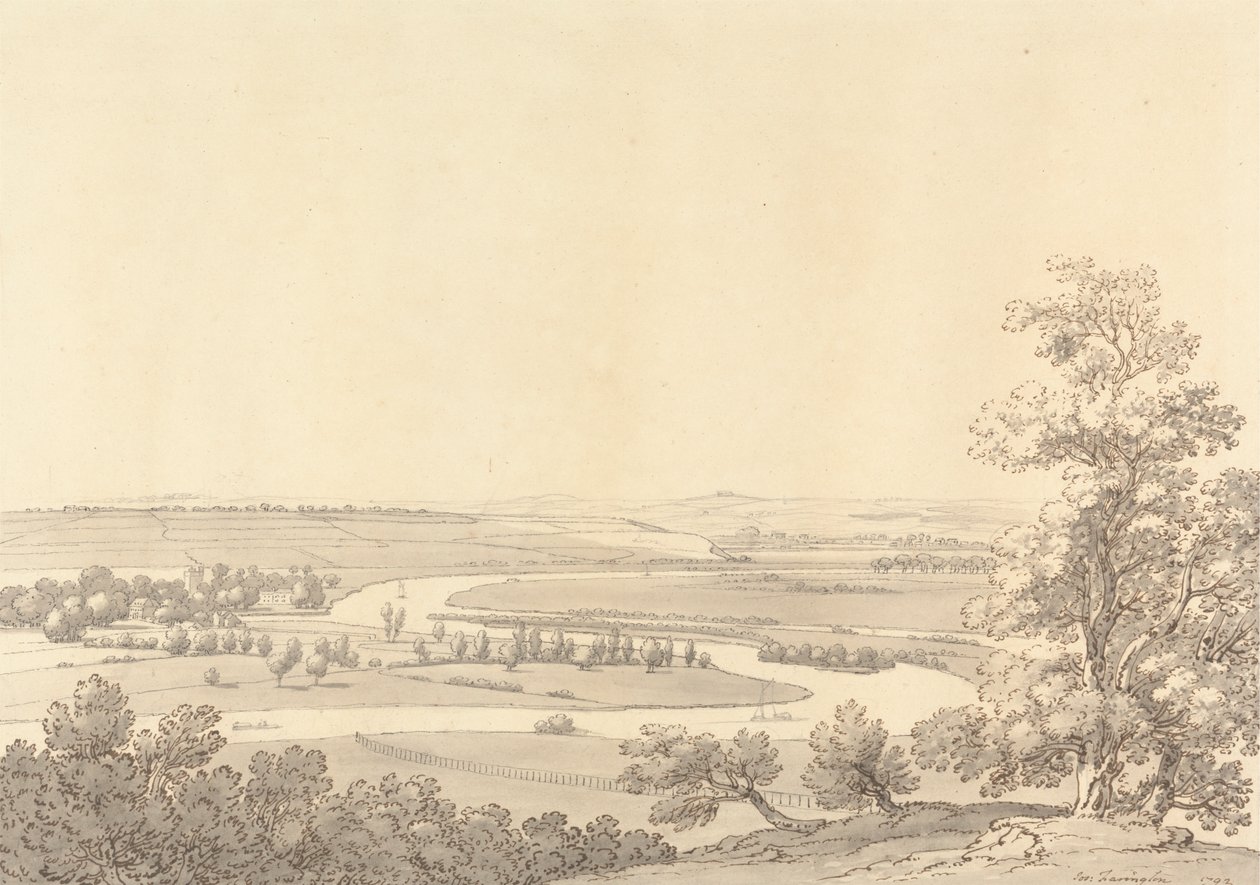 Cookham aan de Theems, Berkshire door Joseph Farington
