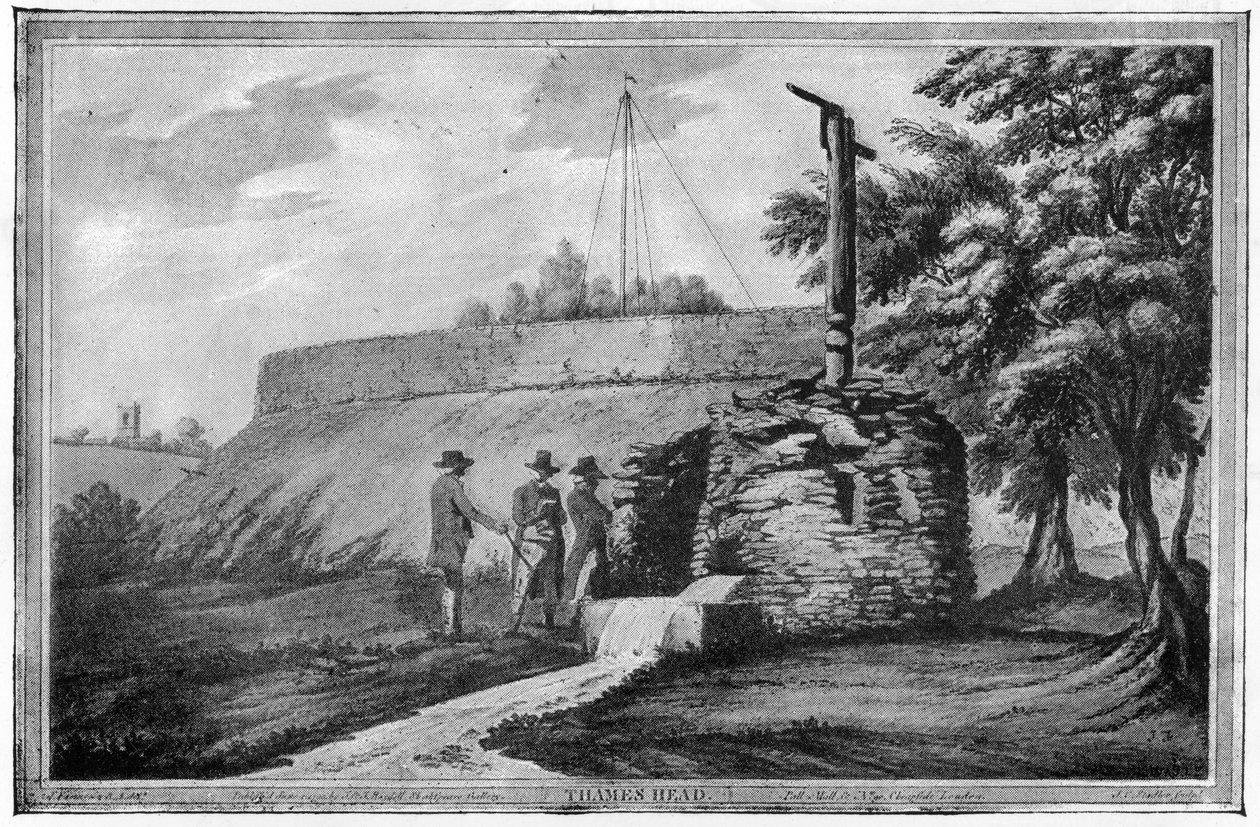 Thames Head, 1793 door Joseph Farington