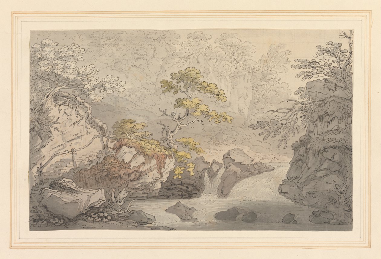 Uitzicht op Nonnenklooster in Cumberland door Joseph Farington
