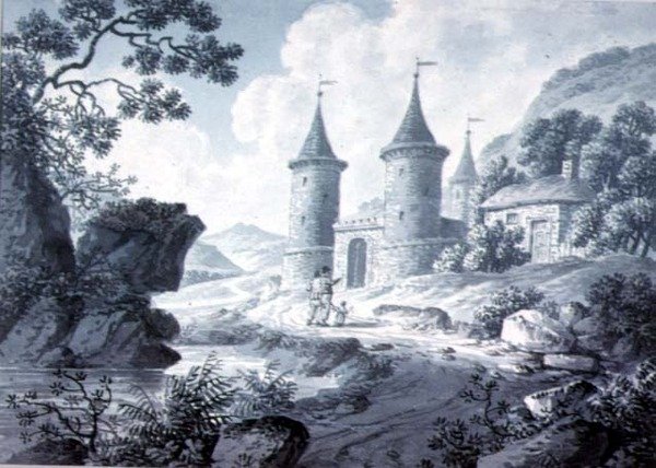 Landschapsschetsen door Joseph Francis Burrel