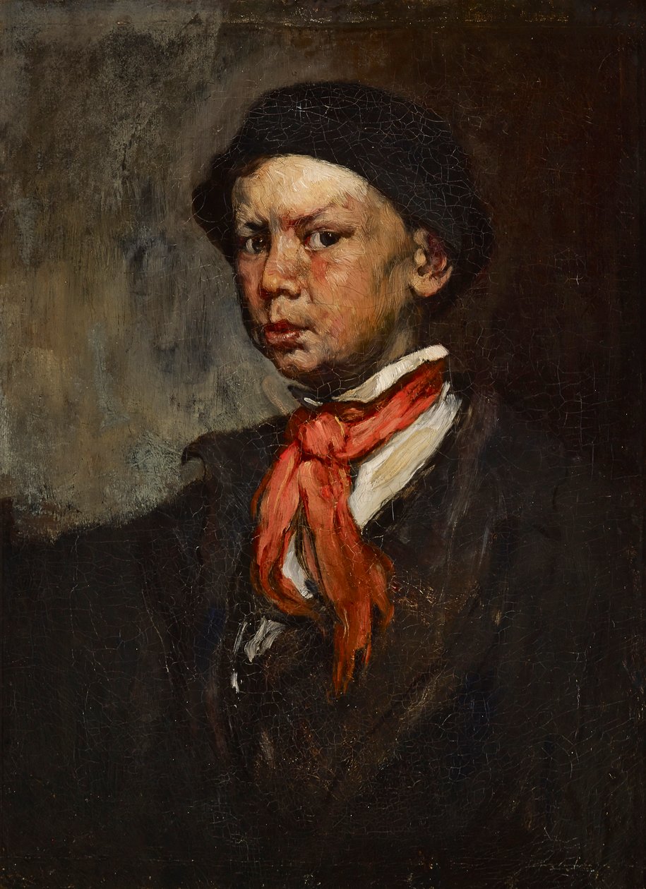 De fluitende jongen door Joseph Frank Currier