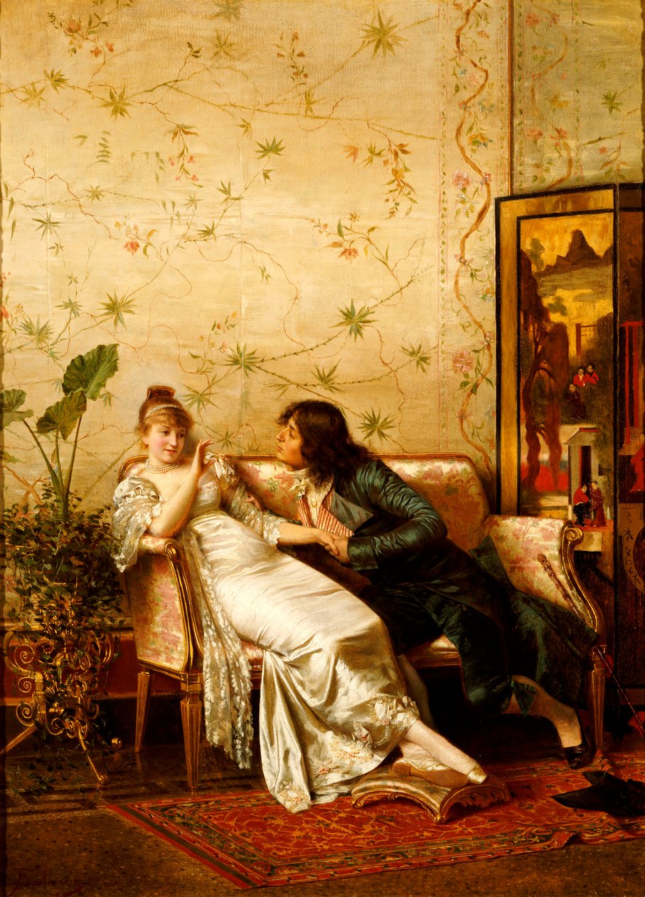 Een Amoureuze Toenadering door Joseph Frederick Charles Soulacroix