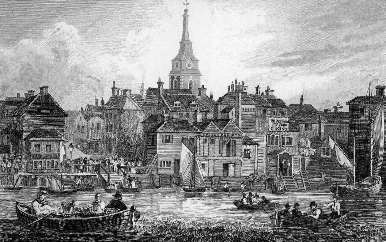 Gravesend, gegraveerd door Josiah Henshall, 1832 door Joseph Fussell