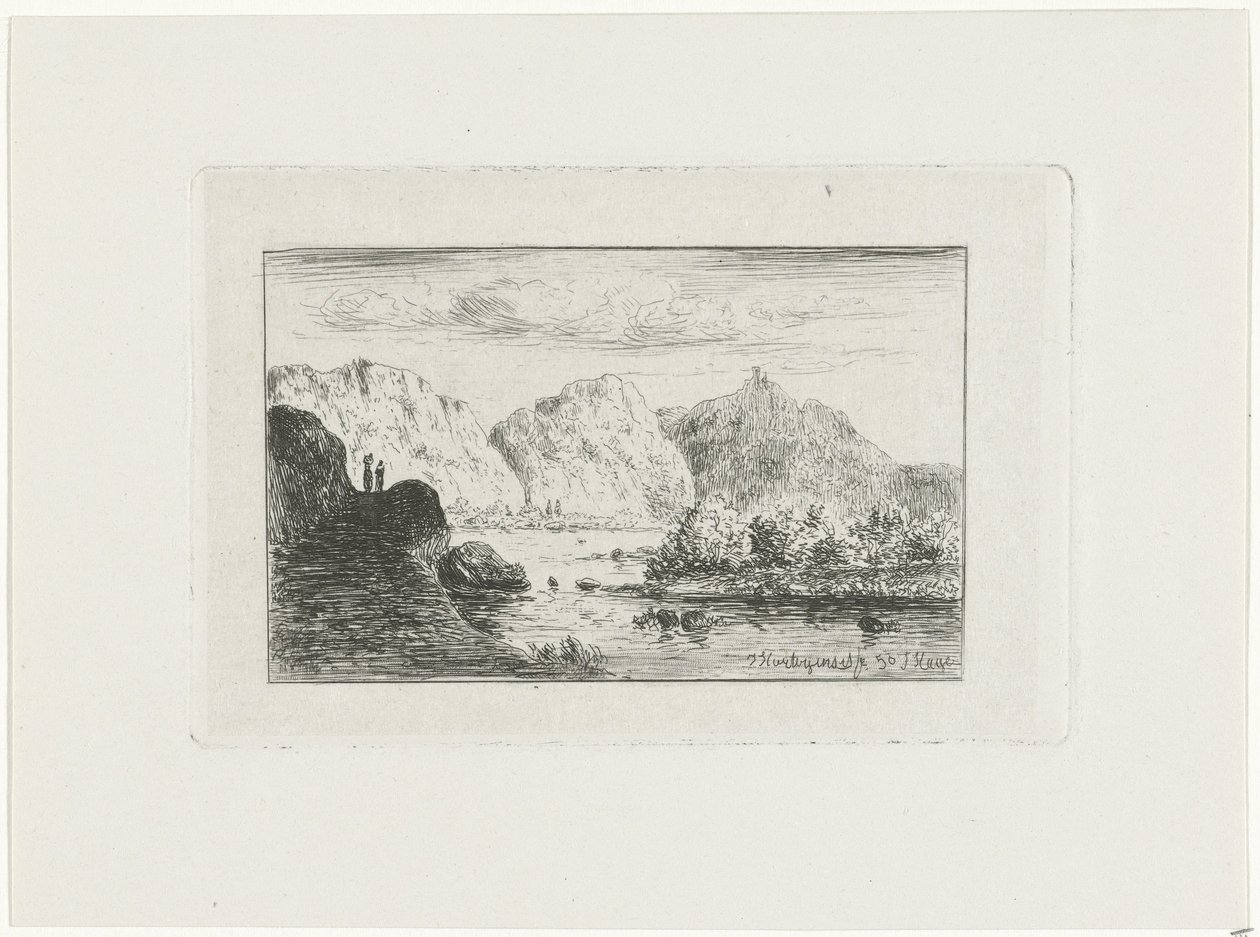 Berglandschap Berglandschap aan de Aar door Joseph Hartogensis