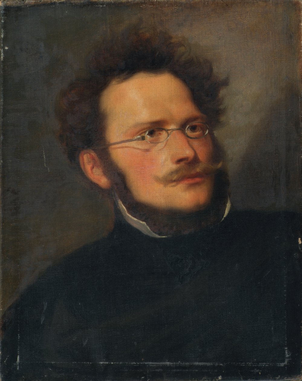 De schilder Heinrich Schwemminger door Joseph Hasslwander