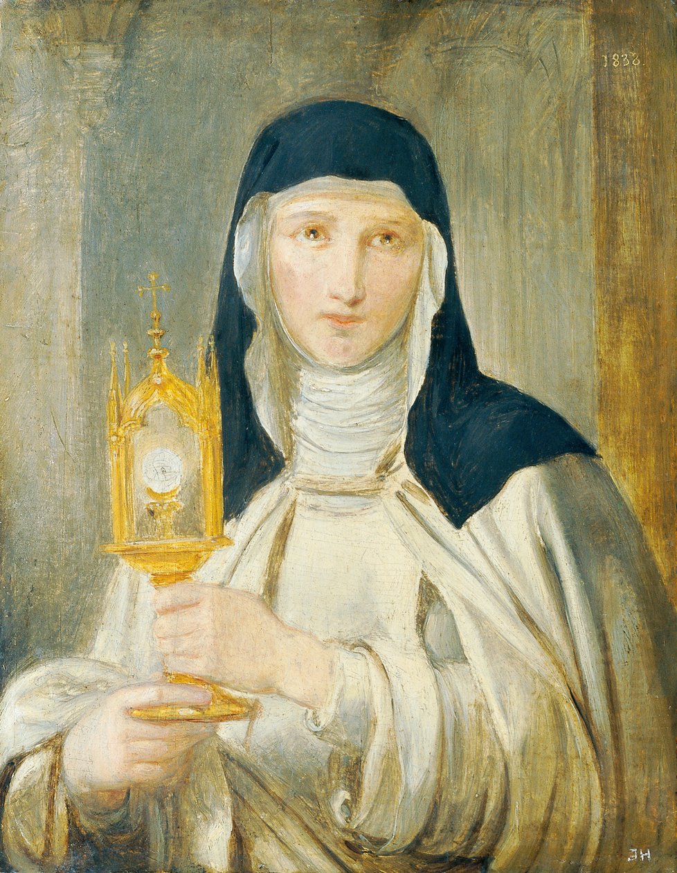 De heilige Catharina met monstrans door Joseph Hasslwander
