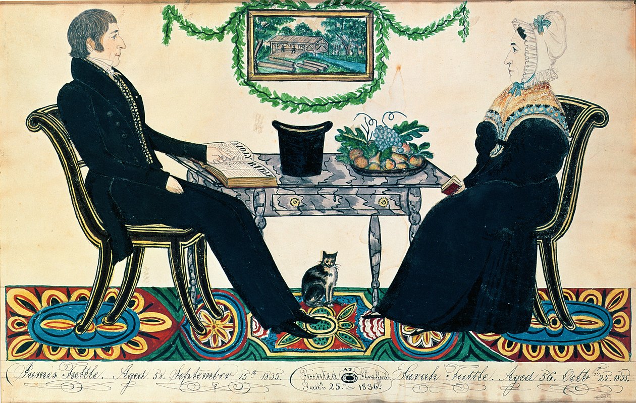 James en Sarah Tuttle, 1836 door Joseph Hilliard Davis