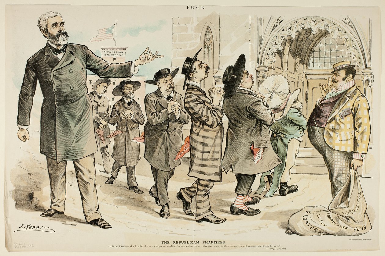 De Republikeinse Farizeeën, van Puck door Joseph Keppler