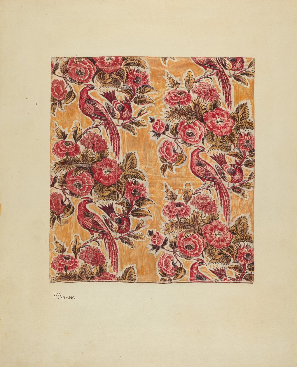 Geel geglazuurde chintz door Joseph Lubrano