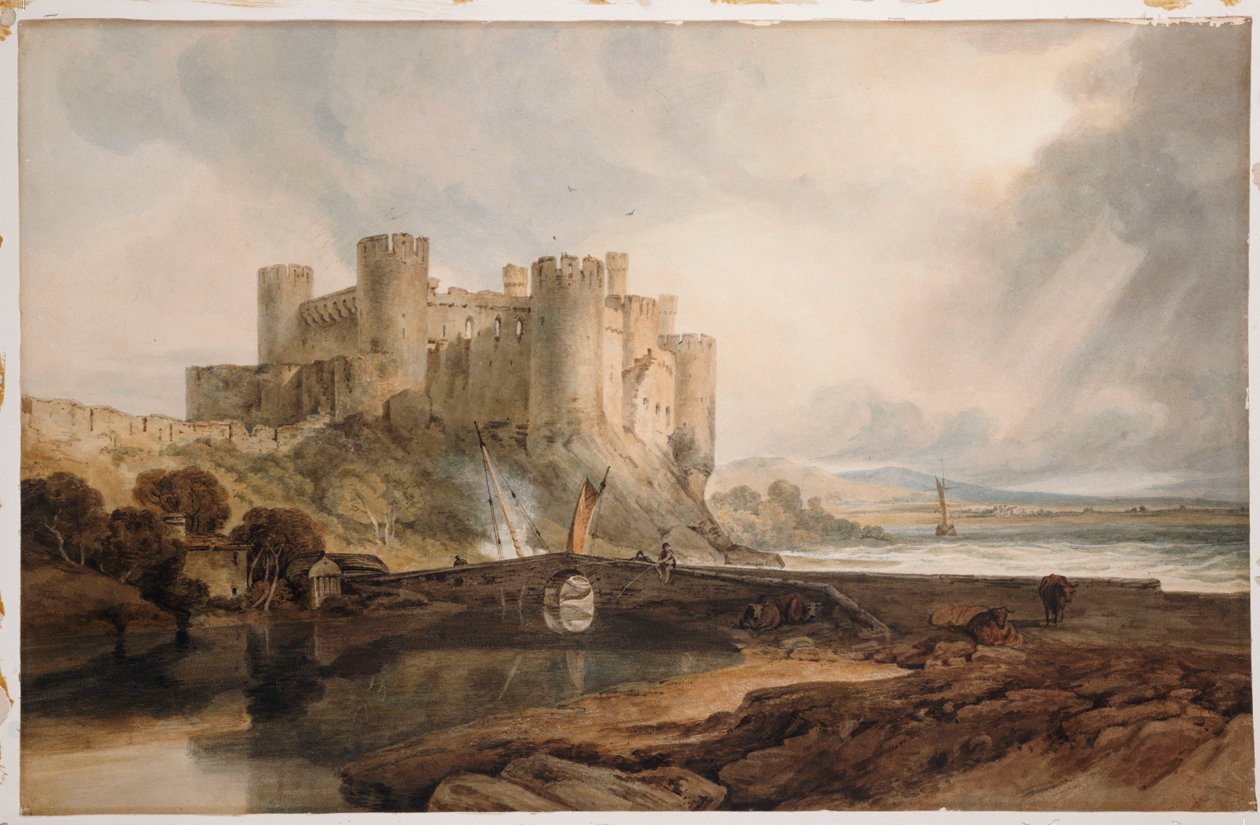 Kasteel Conway, ca. 1802 door Joseph Mallord William Turner
