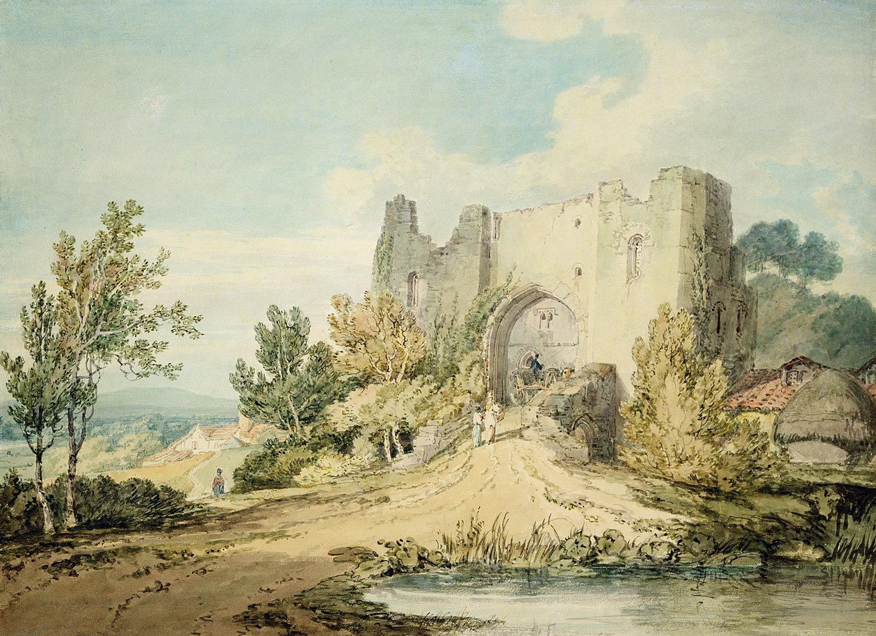 Llanblethian Kasteelpoort door Joseph Mallord William Turner