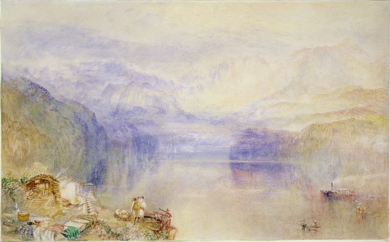 Luzern, Zonsondergang door Joseph Mallord William Turner