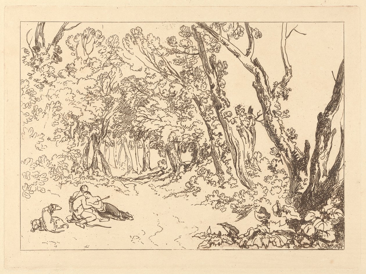 Procris en Cephalus door Joseph Mallord William Turner