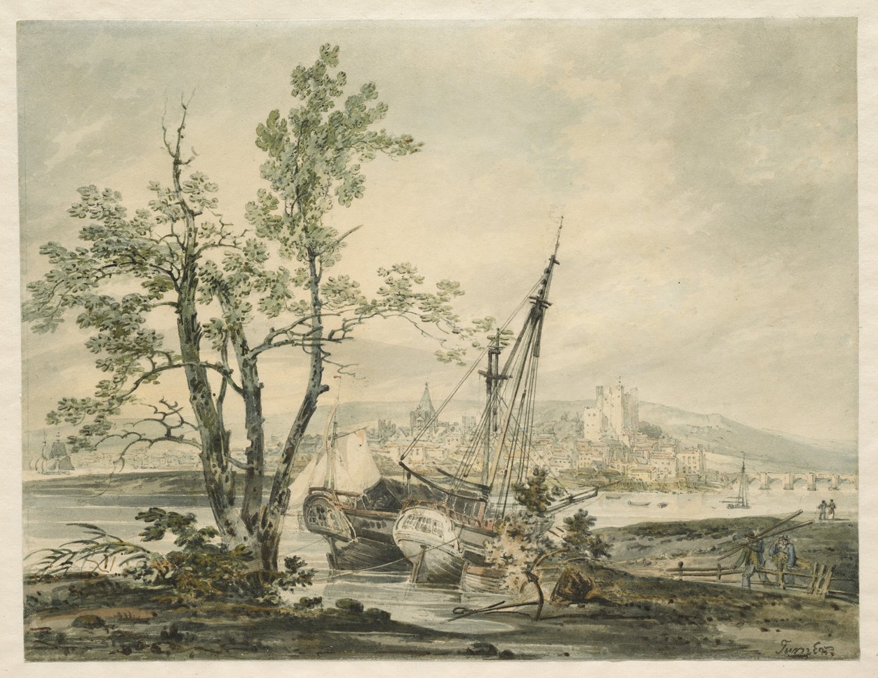 Rochester, ca. 1793 door Joseph Mallord William Turner