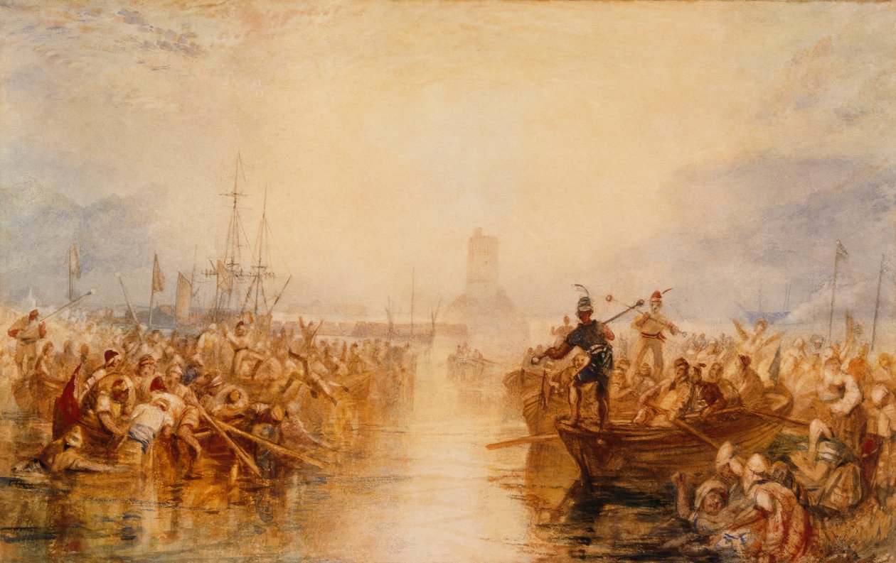Saint-Vaast-La-Hougue, Normandië door Joseph Mallord William Turner