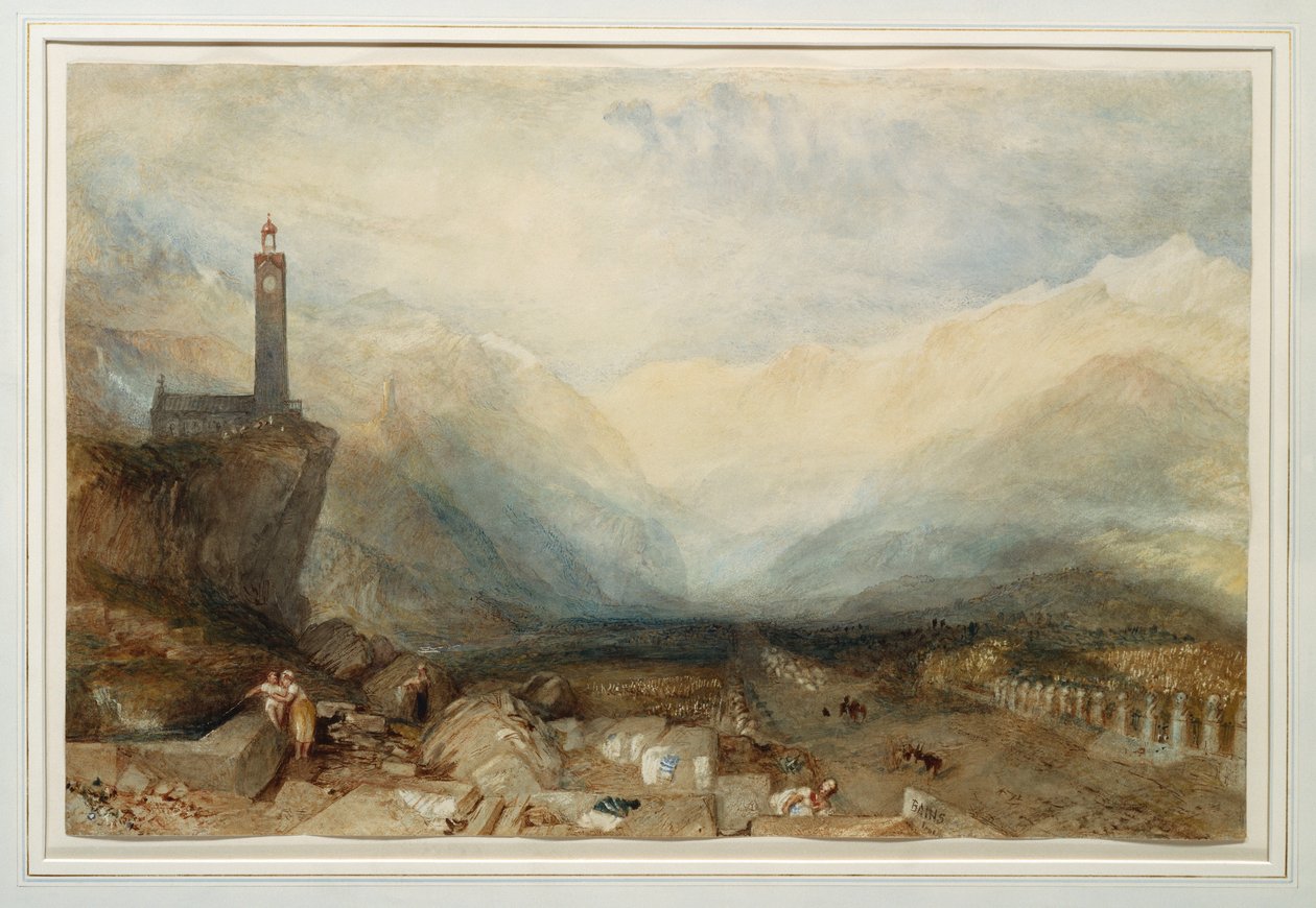 De Splugenpas, ca.1842-43 door Joseph Mallord William Turner