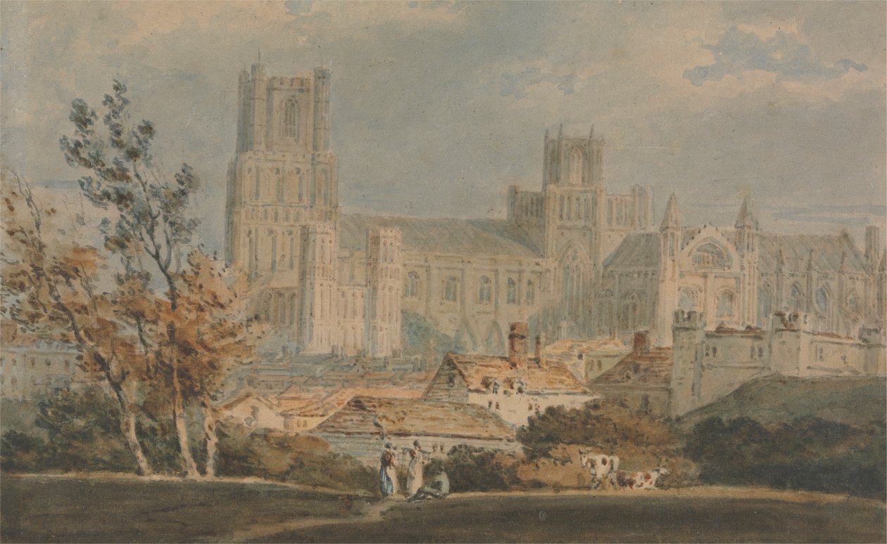Uitzicht op Ely Cathedral door Joseph Mallord William Turner