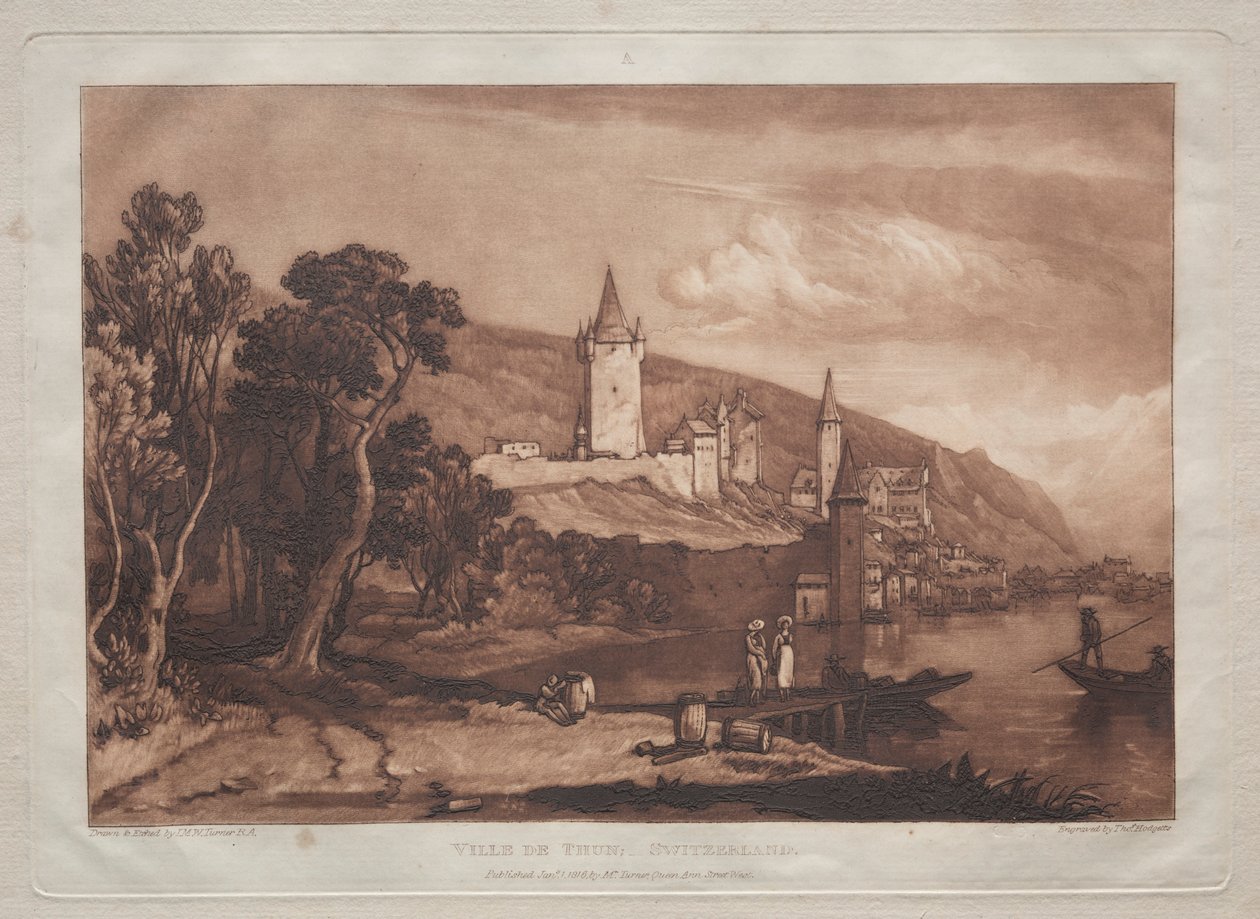 Stad Thun door Joseph Mallord William Turner