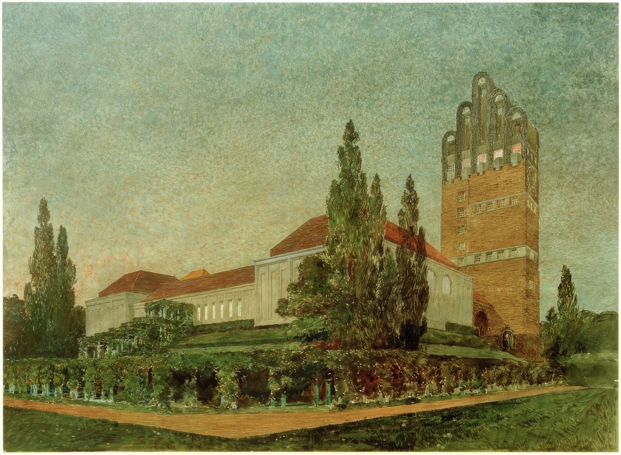 Darmstadt, Mathildenhöhe, tentoonstellingsgebouw door Joseph Maria Olbrich