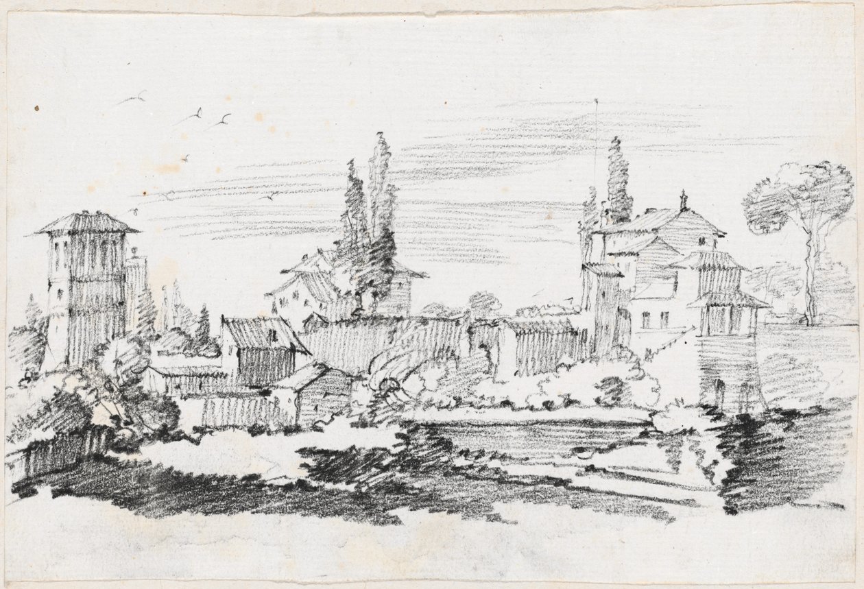 Huizen in Italië door Joseph Marie Vien