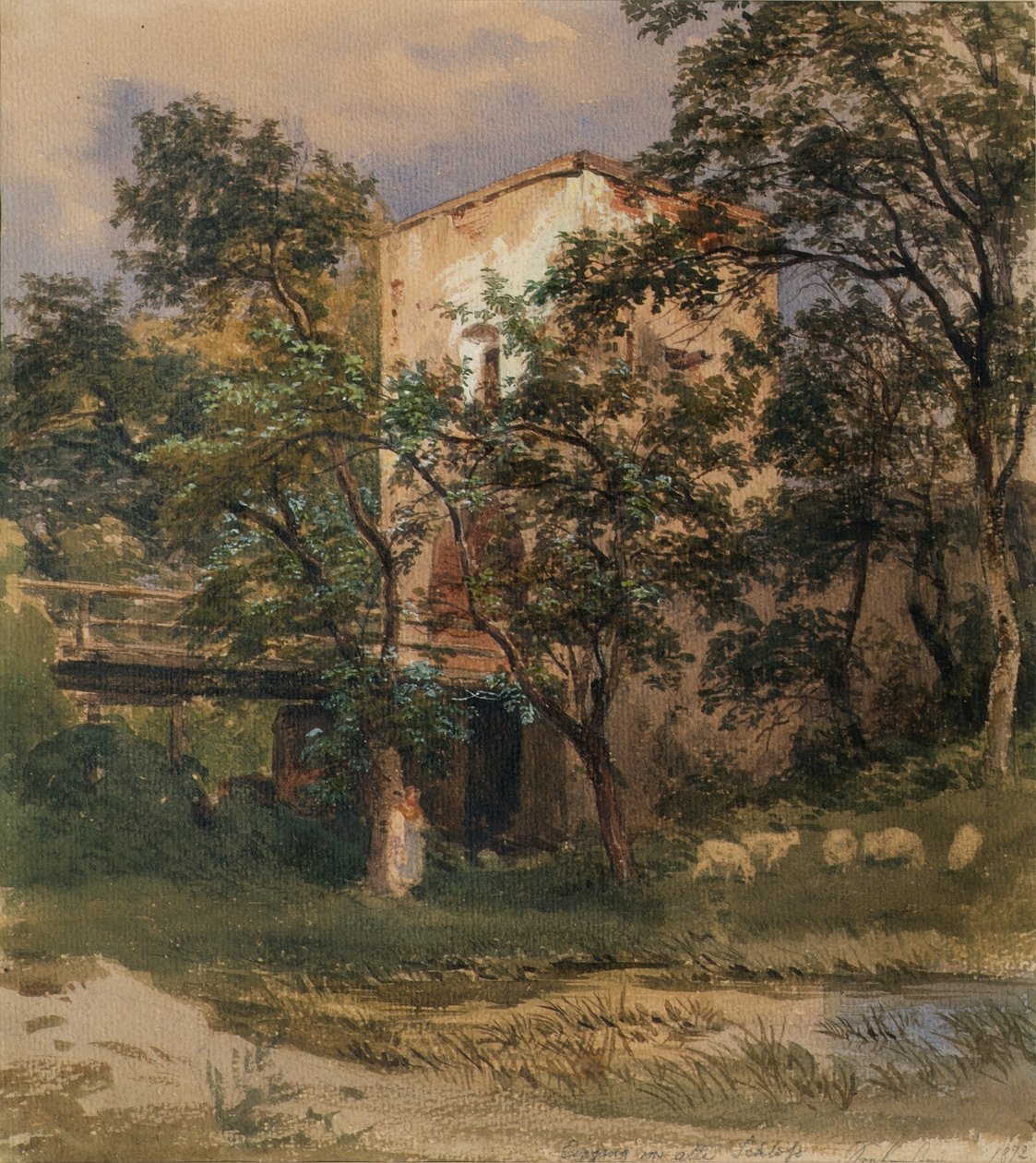 Ingang van kasteel Seebenstein door Joseph Martin Höger