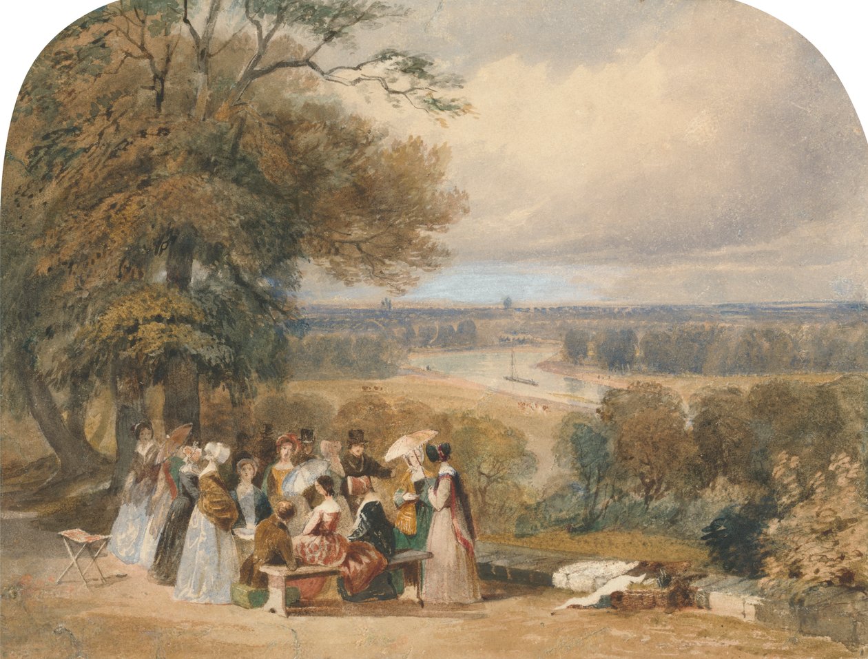 Een Picknick op Richmond Hill door Joseph Murray Ince